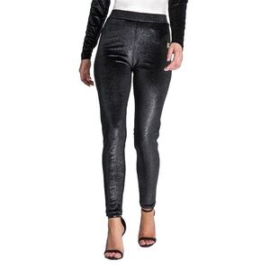 SPANX Black Velvet Leggings High-Waisted